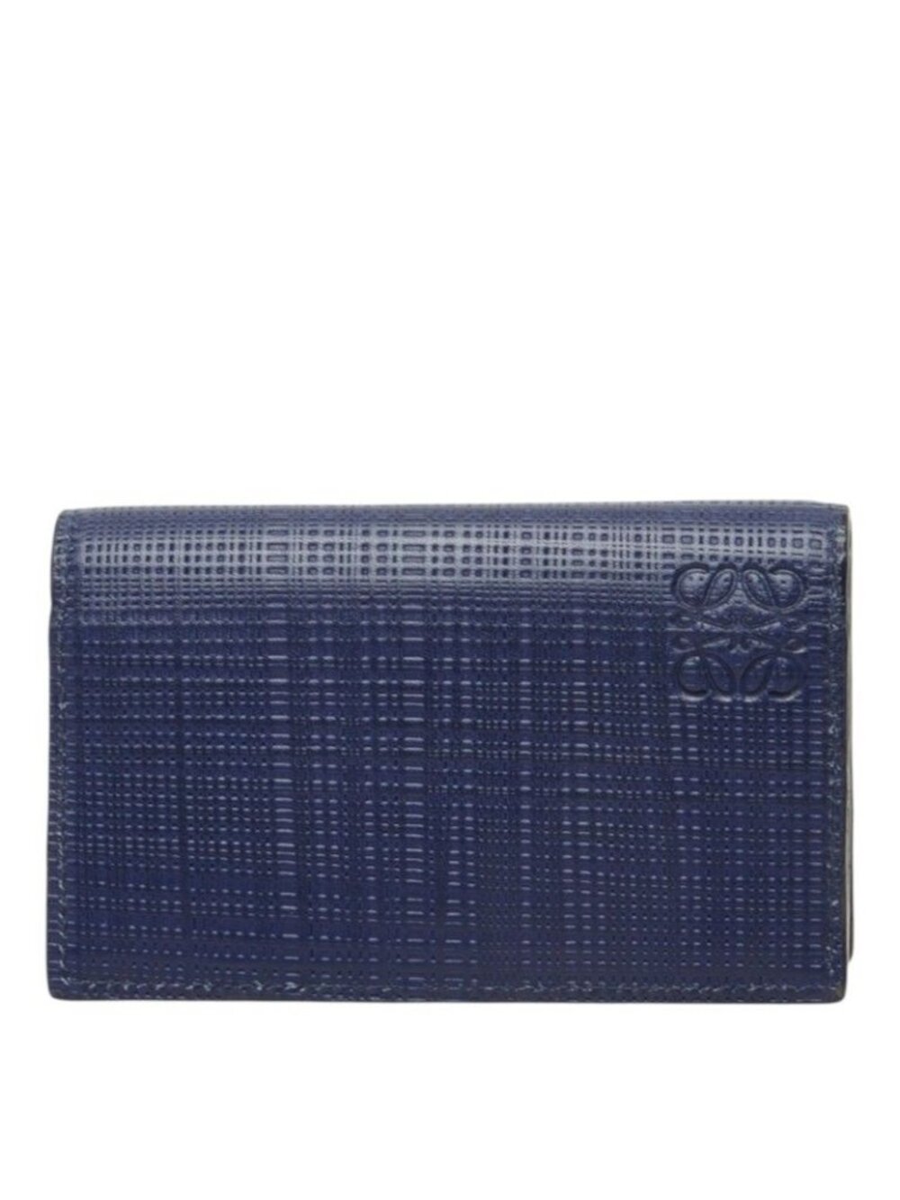 Loewe Anagram Card Case Business Navy Leather